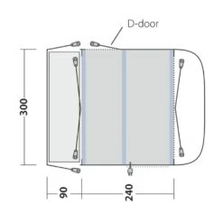 Outwell Newburg 240 Air Low Drive Away Awning -Vango Camping Shop 111245 newburg 240 air drawing floorplan3