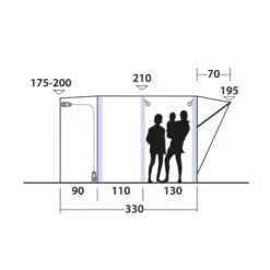 Outwell Newburg 240 Air Low Drive Away Awning -Vango Camping Shop 111245 newburg 240 air drawing other4