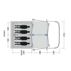 Outwell Springville 4SA Tent -Vango Camping Shop 111275 springville 4sa drawing floorplan3