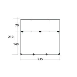 Outwell Hillcrest Tarp -Vango Camping Shop 111403 hillcrest tarp drawing floorplan3