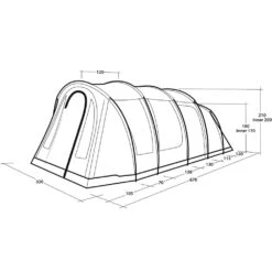 Outwell Phoenix 5 Tent (2025) 24 Outwell Phoenix 5 Tent (2025) -Vango Camping Shop 111461 phoenix 5 drawing perspective2