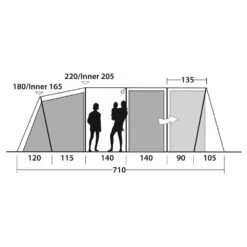 Outwell Phoenix 6+2 Tent (2025) -Vango Camping Shop 111462 phoenix 6 2 drawing other5