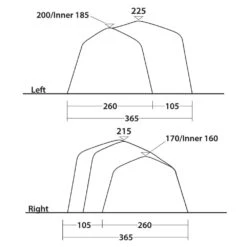 Outwell Hartford 6 Air Tent (2025) -Vango Camping Shop 111468 hartford 6 air drawing other4