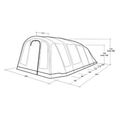 Outwell Tennessee 5 Air Tent (2025) -Vango Camping Shop 111469 tennessee 5 air drawing perspective2