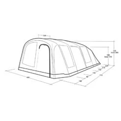 Outwell Tennessee 6+2 Air Tent (2025) -Vango Camping Shop 111470 tennessee 6 2 air drawing perspective2