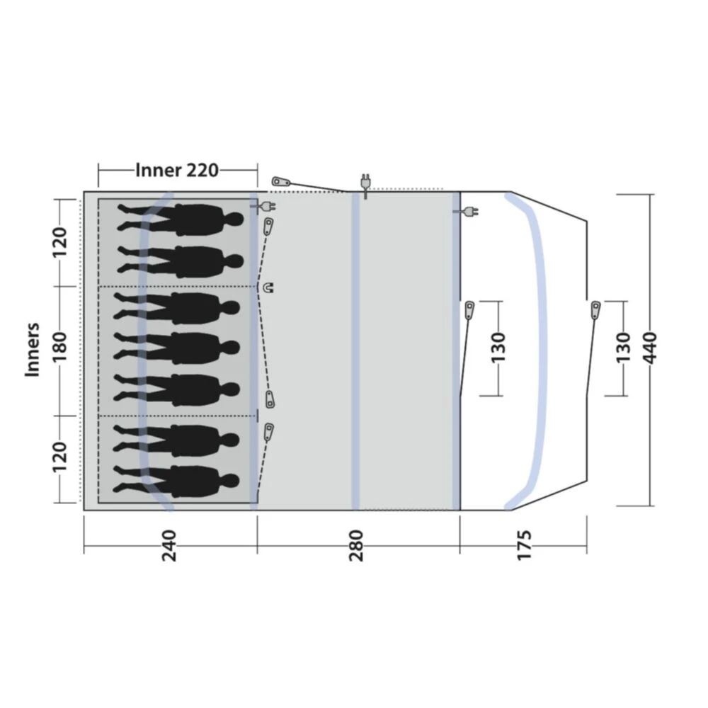 Outwell Tennessee 7 Air Tent (2025) 6 Outwell Tennessee 7 Air Tent (2025) - Image 4