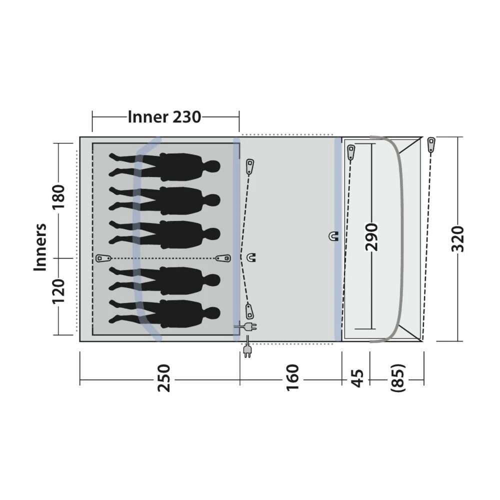 Outwell Flagstaff 5 Air Tent (2025) 9 Outwell Flagstaff 5 Air Tent (2025) - Image 7