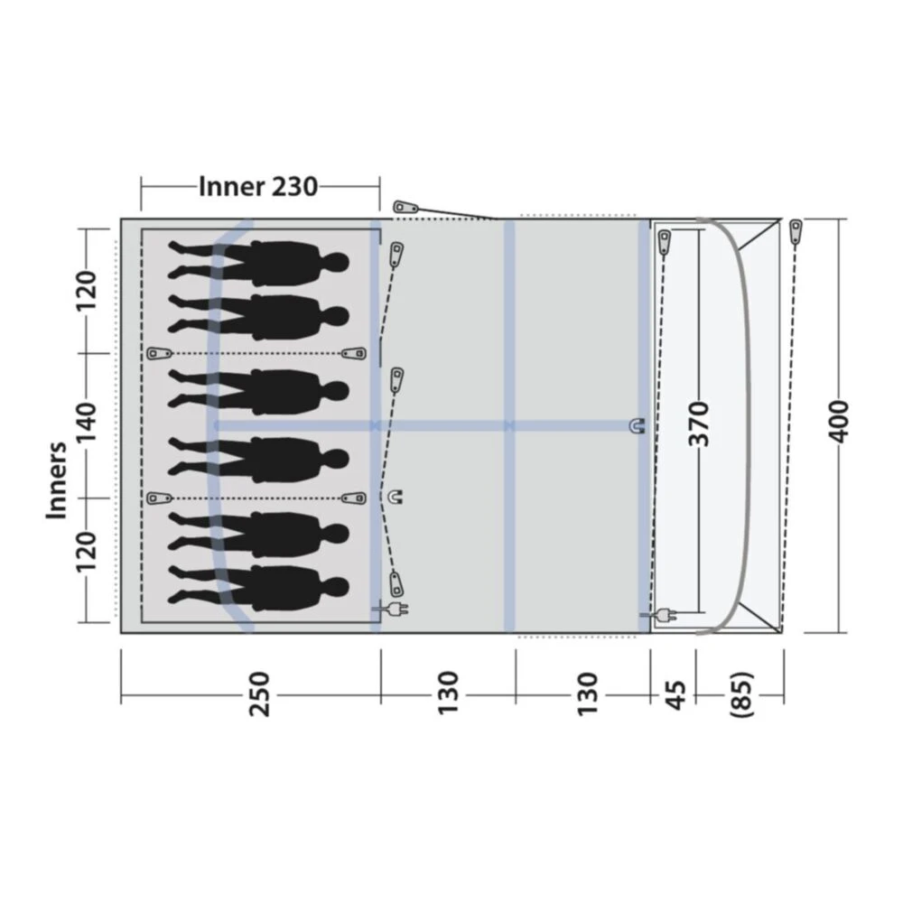 Outwell Alabama 6 Air TC Tent (2025) 5 Outwell Alabama 6 Air TC Tent (2025) - Image 3