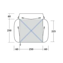 Outwell Daytona Air Awning (175-200cm) (2025) -Vango Camping Shop 111501 daytona air drawing floorplan3
