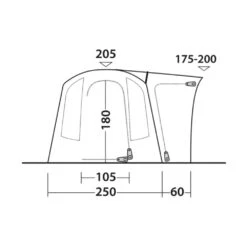 Outwell Daytona Air Awning (175-200cm) (2025) -Vango Camping Shop 111501 daytona air drawing other5