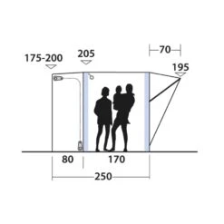 Outwell Santa Monica Air Awning (175-200cm) (2025) 20 Outwell Santa Monica Air Awning (175-200cm) (2025) -Vango Camping Shop 111502 santa monica air drawing other5