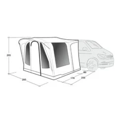 Outwell Santa Monica Air Awning (175-200cm) (2025) 21 Outwell Santa Monica Air Awning (175-200cm) (2025) -Vango Camping Shop 111502 santa monica air drawing perspective2