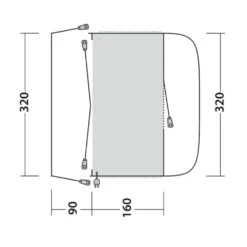 Outwell Fresno Awning (175-200cm) (2025) 20 Outwell Fresno Awning (175-200cm) (2025) -Vango Camping Shop 111504 fresno drawing floorplan3 1