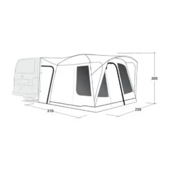 Outwell Pine Hills Awning (175-200cm) (2025) -Vango Camping Shop 111505 pine hills drawing perspective2