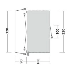 Outwell San Diego Awning (2025) -Vango Camping Shop 111506 san diego drawing floorplan3