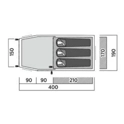 Easy Camp Hemsedal 3 Tent (2025) 15 Easy Camp Hemsedal 3 Tent (2025) -Vango Camping Shop 120474 hemsedal 3 drawing floorplan3