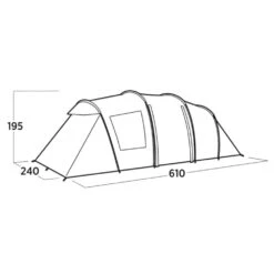 Easy Camp Leka Twin 6 Tent (2025) 17 Easy Camp Leka Twin 6 Tent (2025) -Vango Camping Shop 120492 leka twin 6 drawing perspective2
