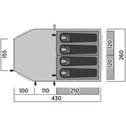 Easy Camp Bokna 4 Tent (2025) -Vango Camping Shop 120494v25 062