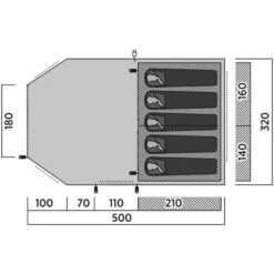 Easy Camp Bokna 5 Tent (2025) -Vango Camping Shop 120495v25 062