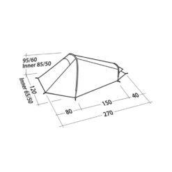 Robens Arrow Head 1 Tent -Vango Camping Shop 130272 arrow head drawing perspective2 1