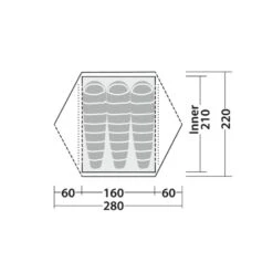 Robens Boulder 3 Tent (2024) 17 Robens Boulder 3 Tent (2024) -Vango Camping Shop 130344 boulder 3 drawing floorplan3