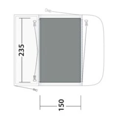 Outwell Newburg 160 Flat Woven Carpet -Vango Camping Shop 170864 flat woven carpet newburg 160 drawing floorplan2