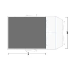 Outwell Knoxville 7SA Footprint Groundsheet -Vango Camping Shop 170939 footprint knoxville 7sa drawing floorplan2