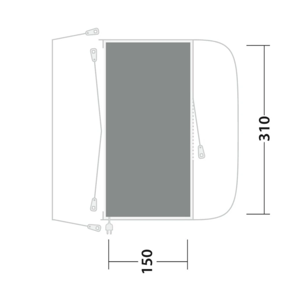 Outwell Cozy Carpet Fresno (150 X 310cm) 4 Outwell Cozy Carpet Fresno (150 X 310cm) - Image 2