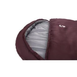Outwell Campion Lux Sleeping Bag (Aubergine) -Vango Camping Shop 230397 campion lux aubergine left side zipper feature photo2