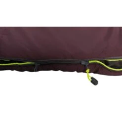 Outwell Campion Lux Sleeping Bag (Aubergine) -Vango Camping Shop 230397 campion lux aubergine left side zipper feature photo8