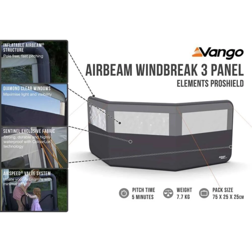Vango Airbeam Windbreak 3 Panel (Elements Proshield) 5 Vango Airbeam Windbreak 3 Panel (Elements Proshield) - Image 3