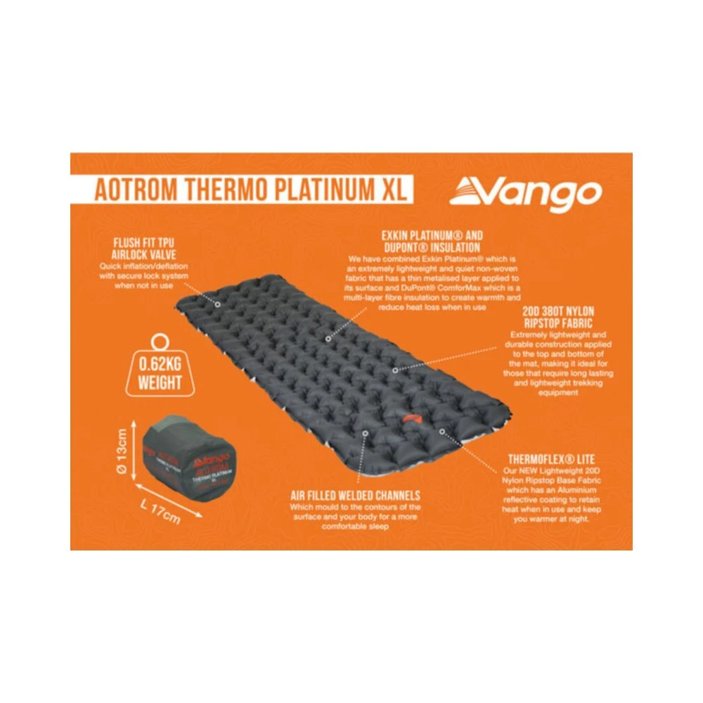 Vango Aotrom Thermo Platinum XL Mattress 6 Vango Aotrom Thermo Platinum XL Mattress - Image 4