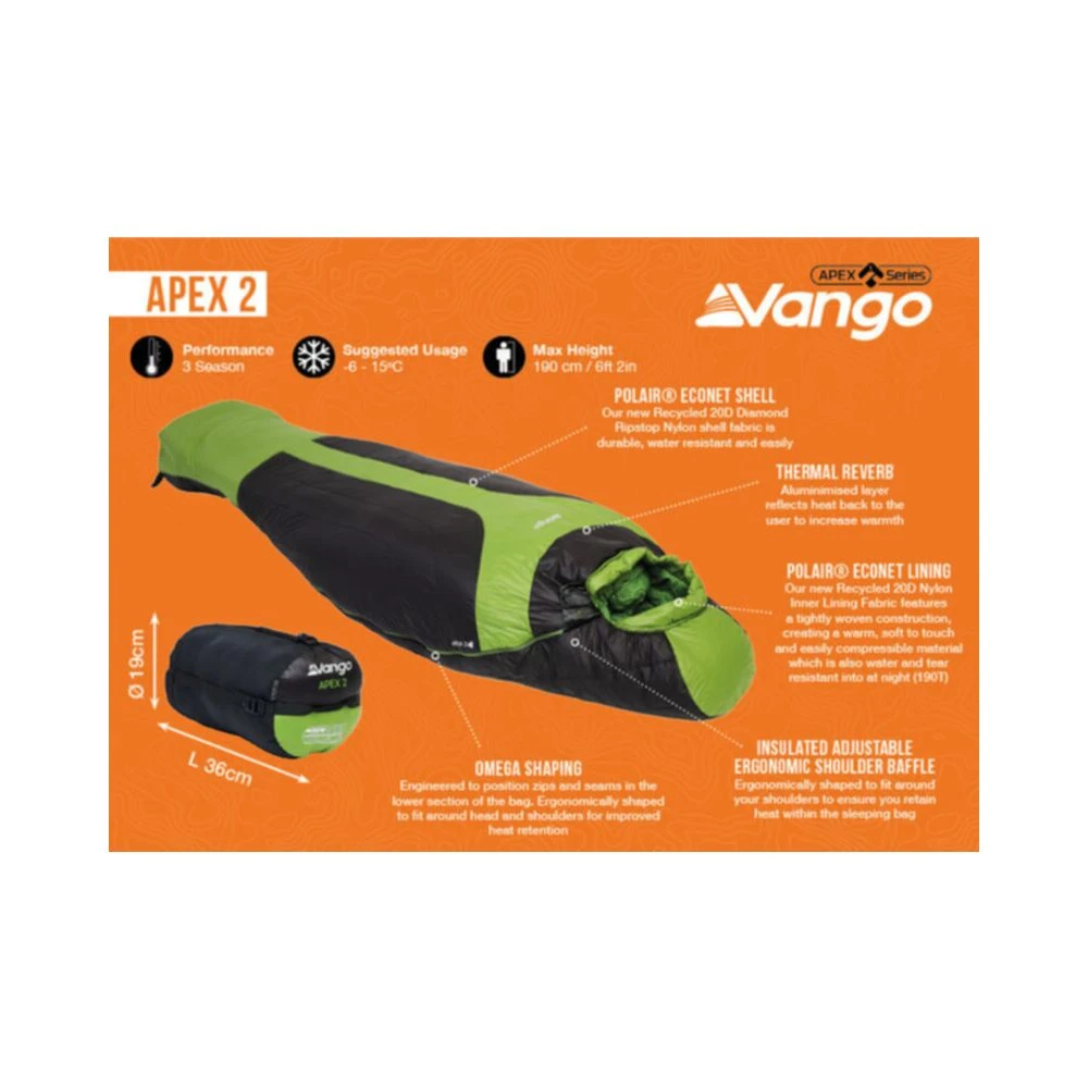 Vango Apex 2 Sleeping Bag 5 Vango Apex 2 Sleeping Bag - Image 3