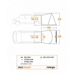 Vango Arden Tailgate Awning (2025) 24 Vango Arden Tailgate Awning (2025) -Vango Camping Shop arden tailgate floorplan low res