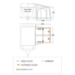 Vango Balletto Air 260 Elements Proshield Caravan Awning (2024) 13 Vango Balletto Air 260 Elements Proshield Caravan Awning (2024) -Vango Camping Shop balletto 260 floorplan low v3