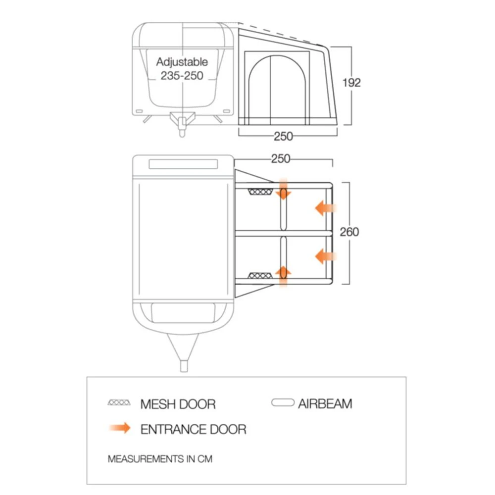 Vango Balletto Air 260 Elements Proshield Caravan Awning (2024) 7 Vango Balletto Air 260 Elements Proshield Caravan Awning (2024) - Image 5