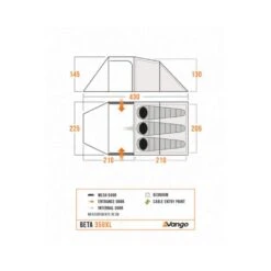 Vango Beta 350XL Tent (Deep Blue) (2025) 24 Vango Beta 350XL Tent (Deep Blue) (2025) -Vango Camping Shop beta 350xl floorplan low res small