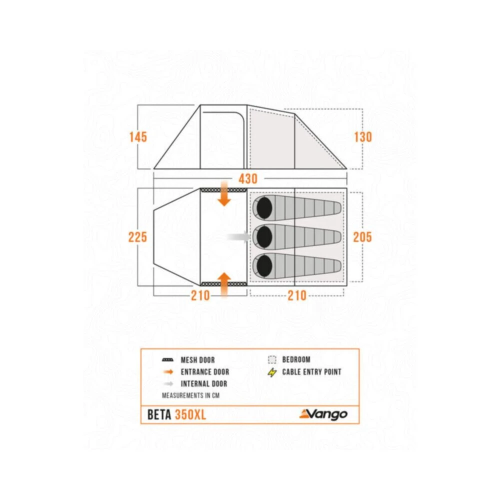 Vango Beta 350XL Tent (Deep Blue) (2025) 5 Vango Beta 350XL Tent (Deep Blue) (2025) - Image 3