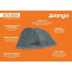 Vango Beta 550xl Tent (Mineral Green) 16 Vango Beta 550xl Tent (Mineral Green) -Vango Camping Shop beta 550xl infographic external medium