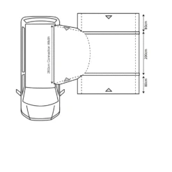 Outdoor Revolution Cayman Combo Air Mid Driveaway Awning (210-255cm) -Vango Camping Shop cayman combo 1