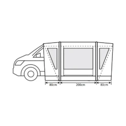 Outdoor Revolution Cayman Combo Air Mid Driveaway Awning (210-255cm) -Vango Camping Shop cayman combo 3