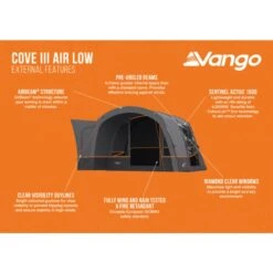 Vango Cove III Air Low Awning -Vango Camping Shop cove iii air low infographic external lr