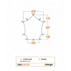 Vango Family Shelter -Vango Camping Shop family shelter floorplan low res