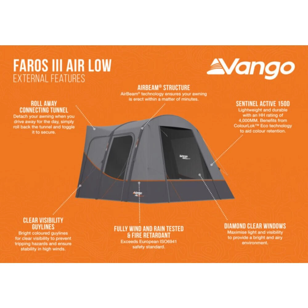 Vango Airbeam Vango Faros III Air Low Awning 14 Vango Airbeam Vango Faros III Air Low Awning - Image 12