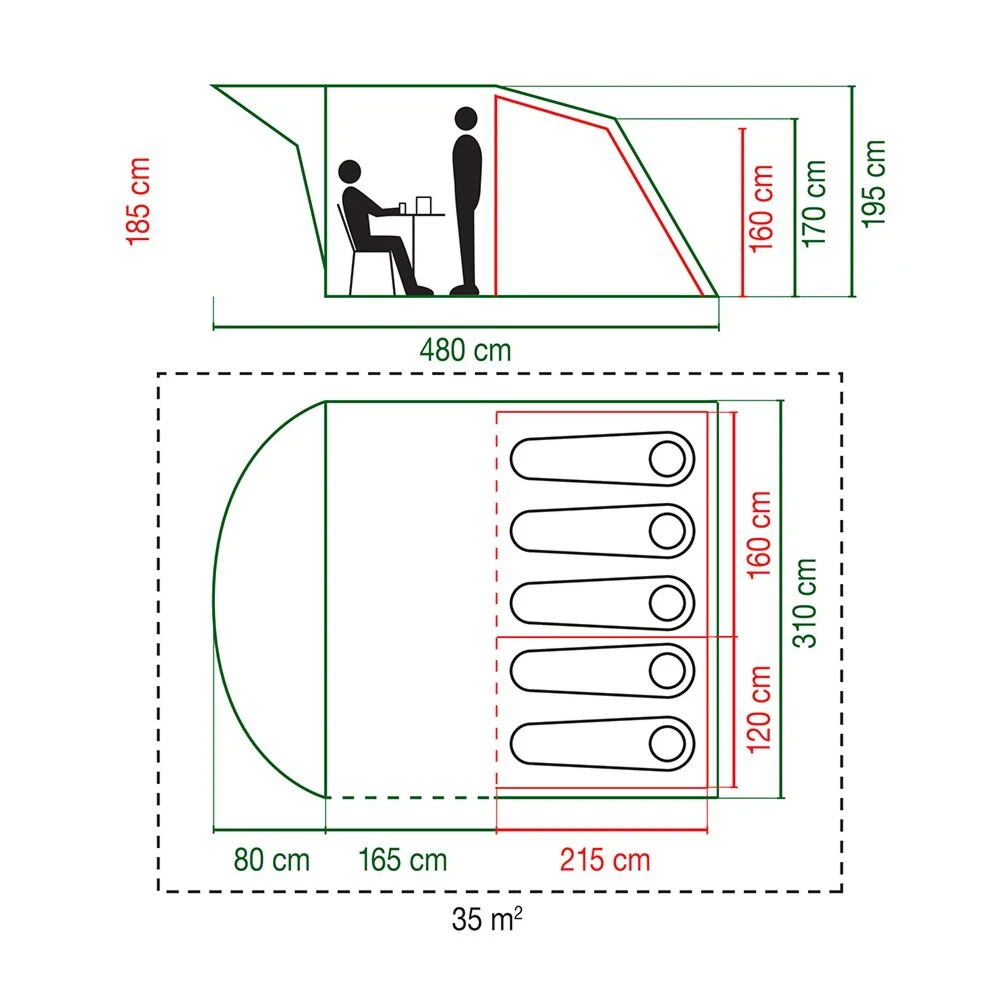 Coleman Rocky Mountain 5 BlackOut Tent 4 Coleman Rocky Mountain 5 BlackOut Tent - Image 2