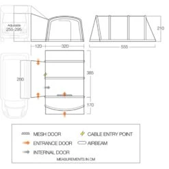 Vango Galli CC II Air Tall Awning -Vango Camping Shop galli cc air tall floorplanlr