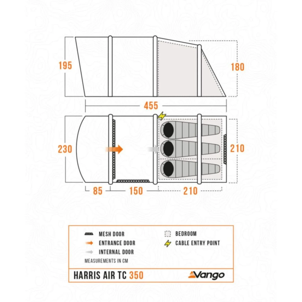 Vango Airbeam Vango Harris Air TC 350 Tent (2025) 4 Vango Airbeam Vango Harris Air TC 350 Tent (2025) - Image 2