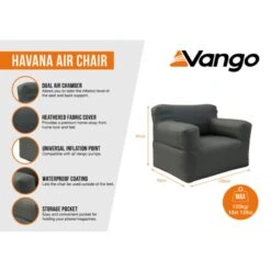 Vango Havana Inflatable Chair -Vango Camping Shop havana air chair infographic low res