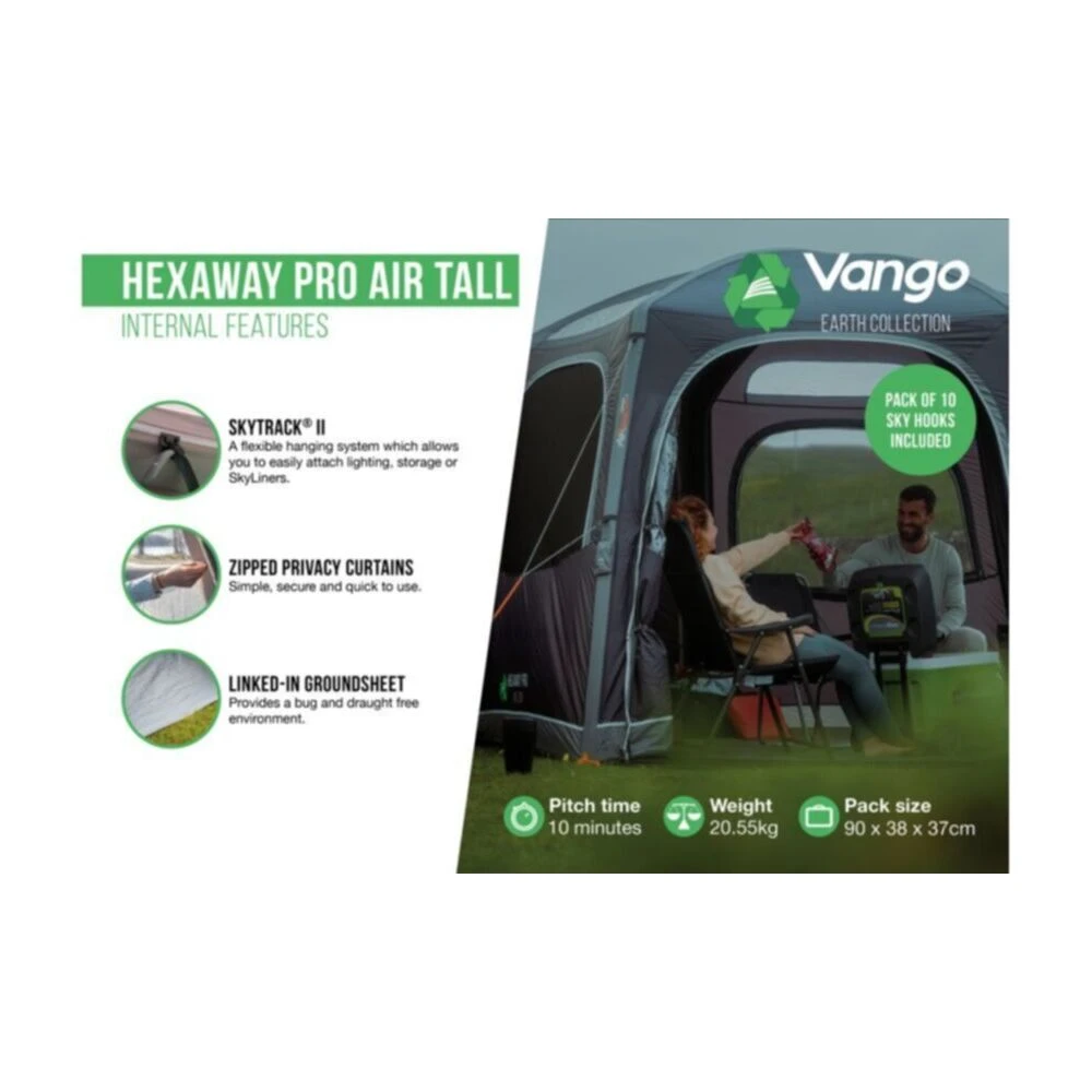 Vango Airbeam Vango Hexaway Pro Air Mid Awning 14 Vango Airbeam Vango Hexaway Pro Air Mid Awning - Image 12