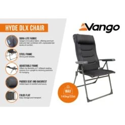 Vango Hyde DLX Chair (Shadow Grey) -Vango Camping Shop hyde dlx chair lr
